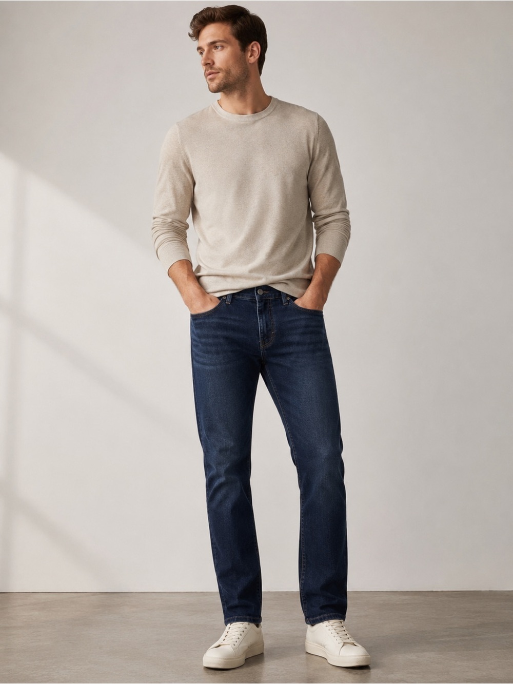 7 For All Mankind Luxe Performance Straight Leg Jeans Men’s 32 Dark Wash Stret